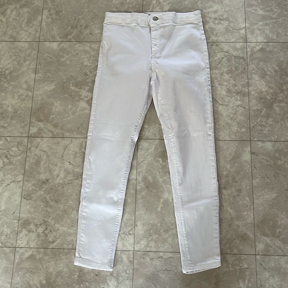 Topshop Moto White Ankle Jeans W28 Petite